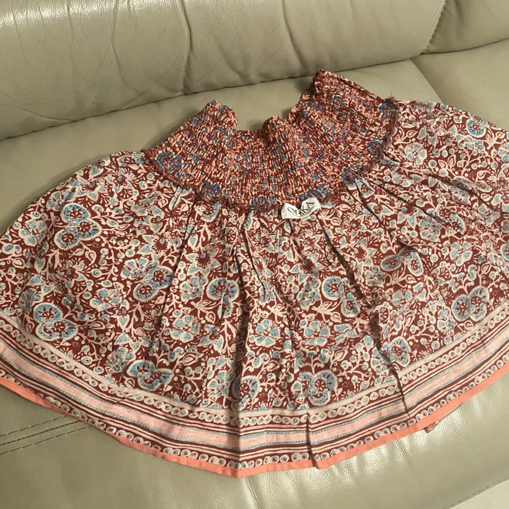 OMIKA Handmade Mango Poppy Smocked Tiered Skirt - NWOT - Medium - Picture 4 of 12